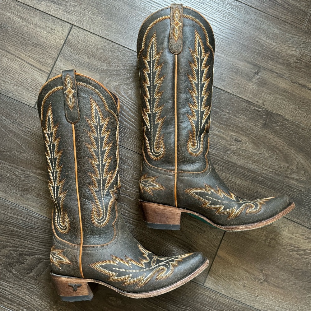 Lane Brown Western Leather Boots